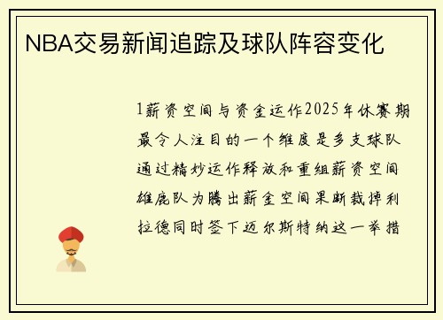 NBA交易新闻追踪及球队阵容变化